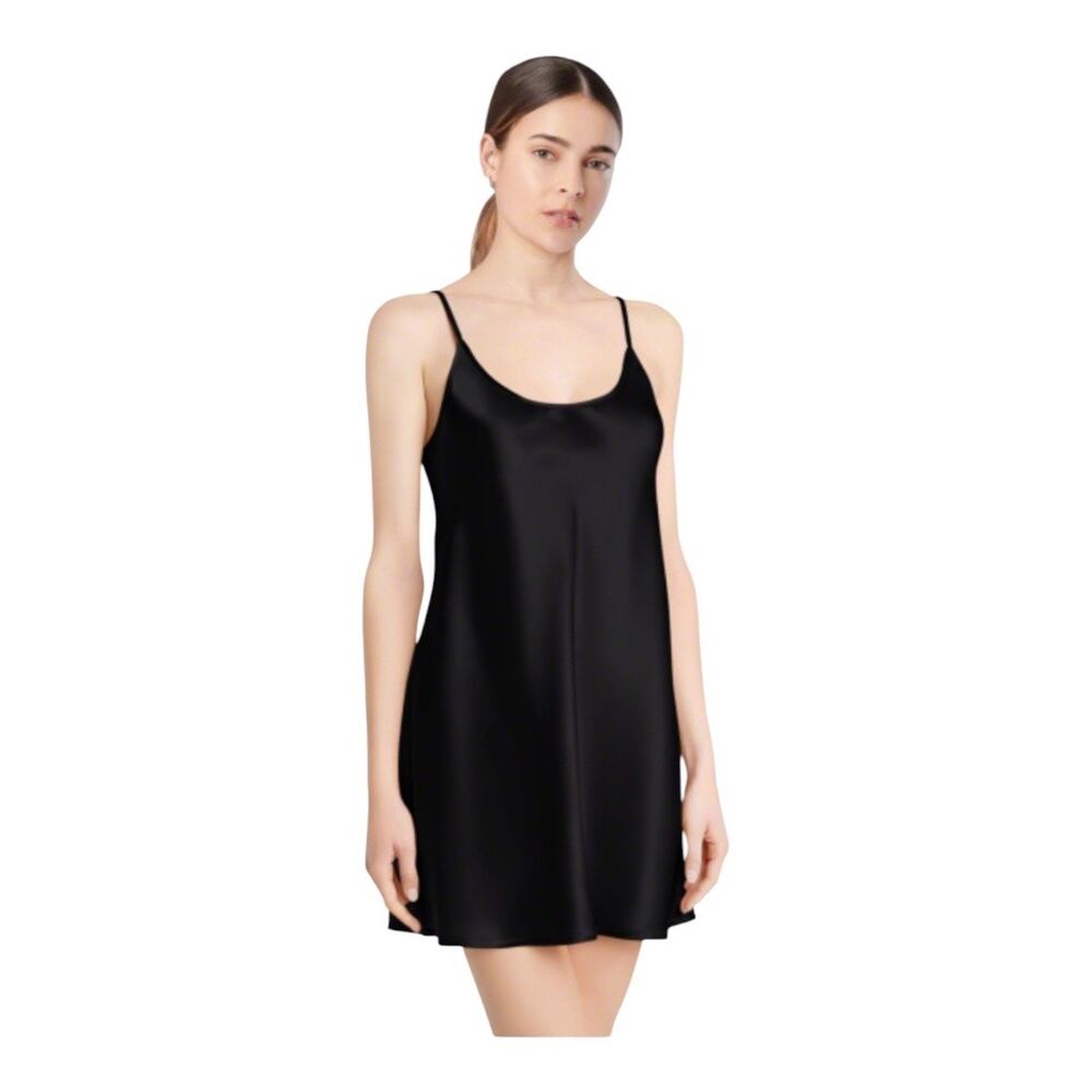 Elle Silk Slip Women Black